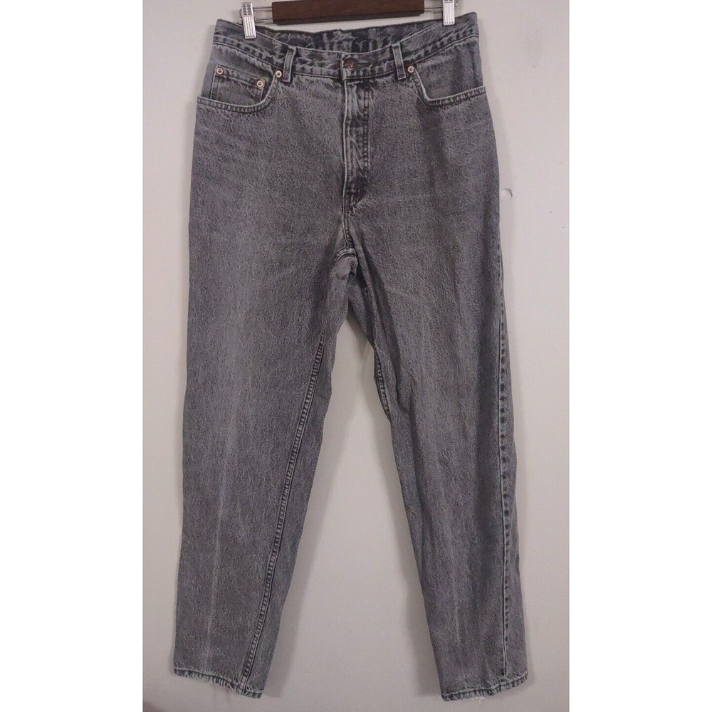 Vintage 90s Levis 726 Denim Jeans Rodeo Repairs made in Belgium 34x34 Orange Tab